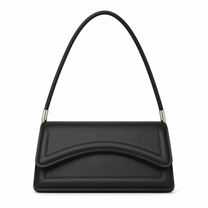 Curved Flap Shoulder Bag