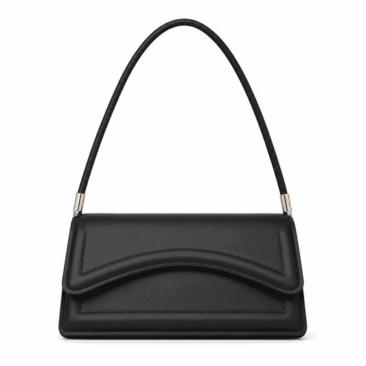 Curved Flap Shoulder Bag