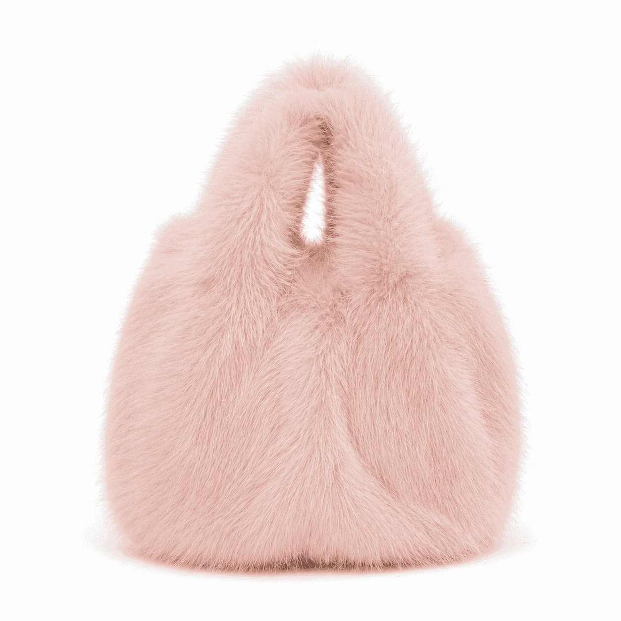 Blush Pink Faux Fur Tote Bag