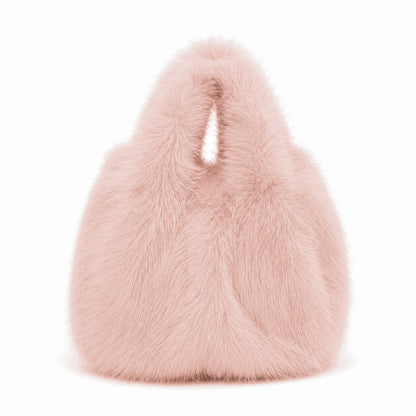 Blush Pink Faux Fur Tote Bag