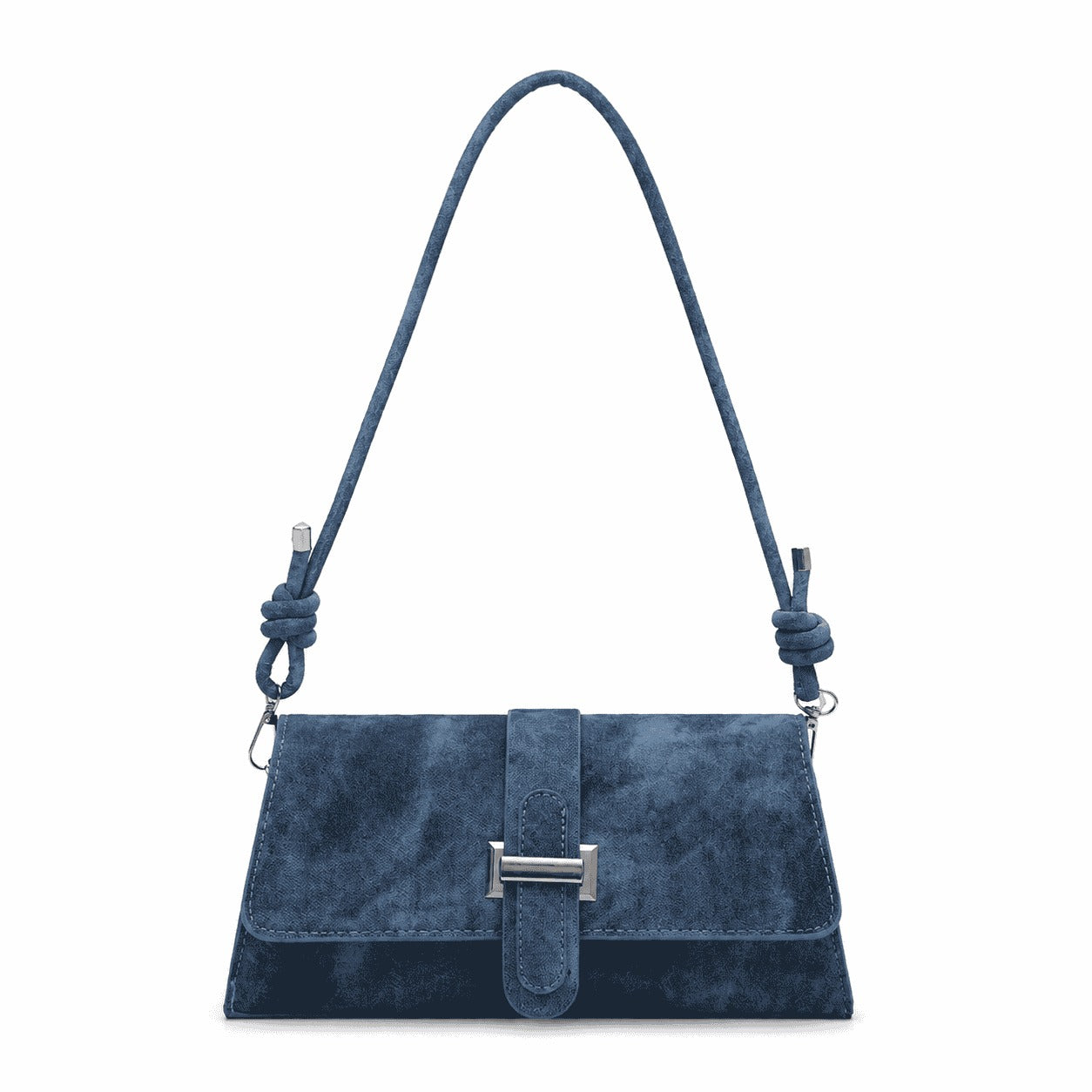 Denim Blue Knot Shoulder Bag