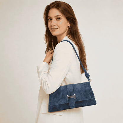 Denim Blue Knot Shoulder Bag