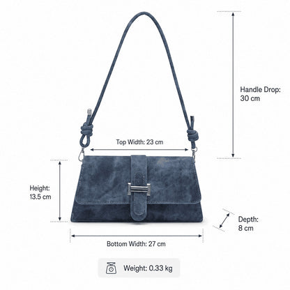 Denim Blue Knot Shoulder Bag