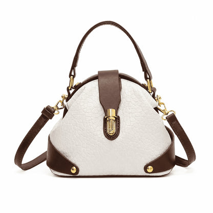 Ivory Brown Dome Crossbody Bag