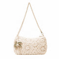 Ivory Crochet Palm Tree Shoulder Bag