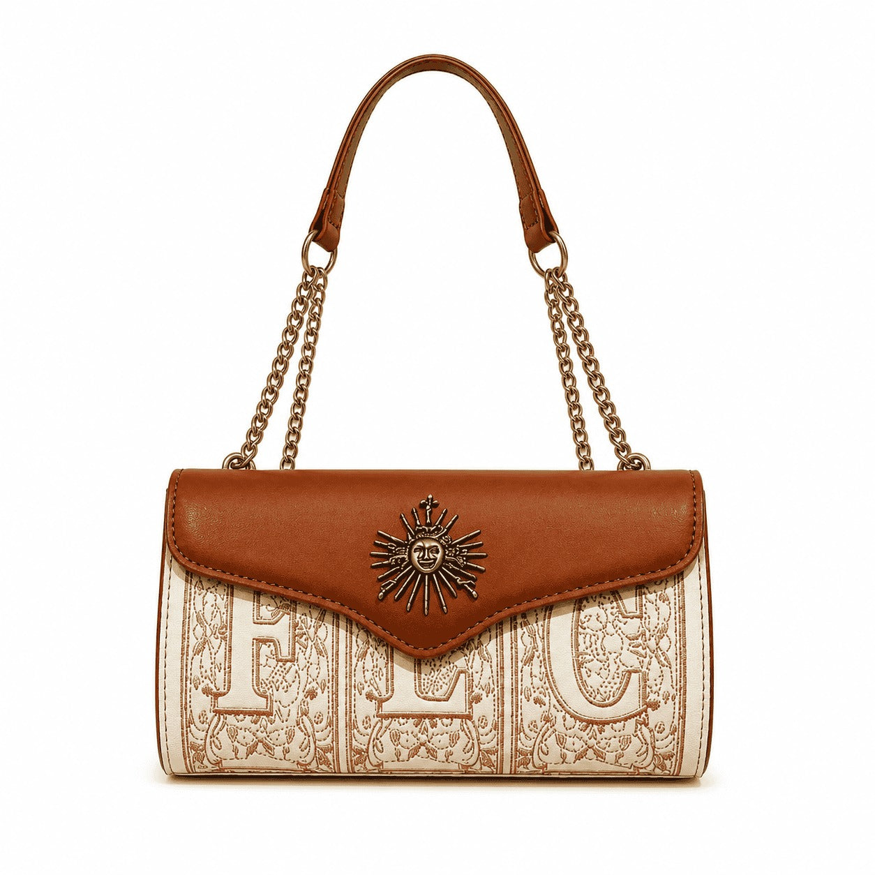 Caramel Sun Charm Chain Bag