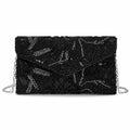 Black Beaded Evening Clutch Bag