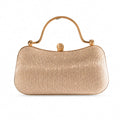 Gold Sparkle Handle Clutch Bag