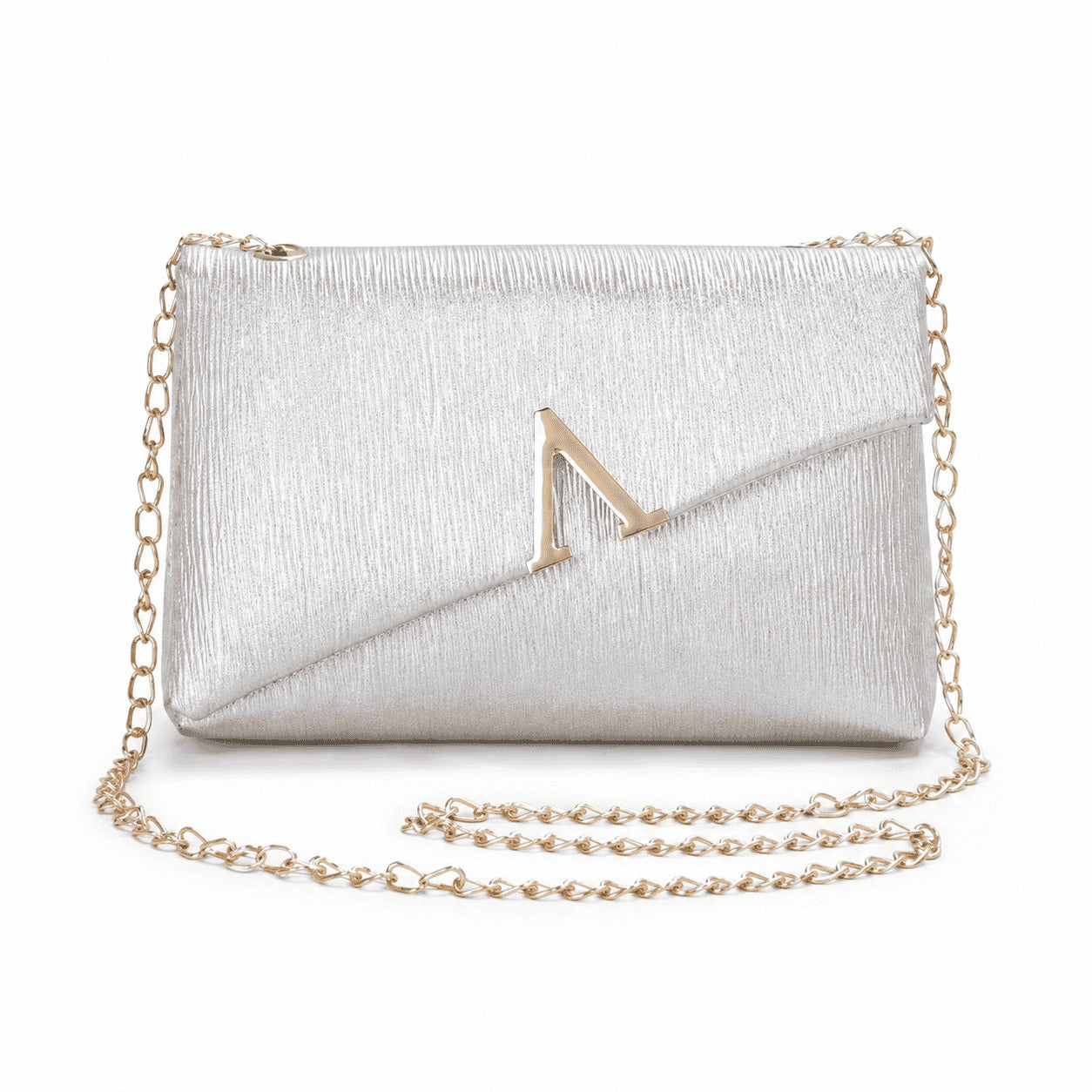 Metallic Envelope Chain Crossbody Bag
