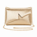 Metallic Envelope Chain Crossbody Bag