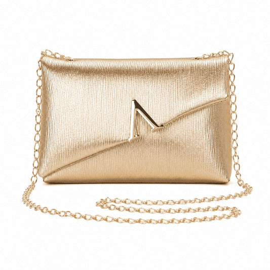 Metallic Envelope Chain Crossbody Bag