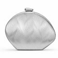 Metallic Wave Shell Evening Clutch Bag