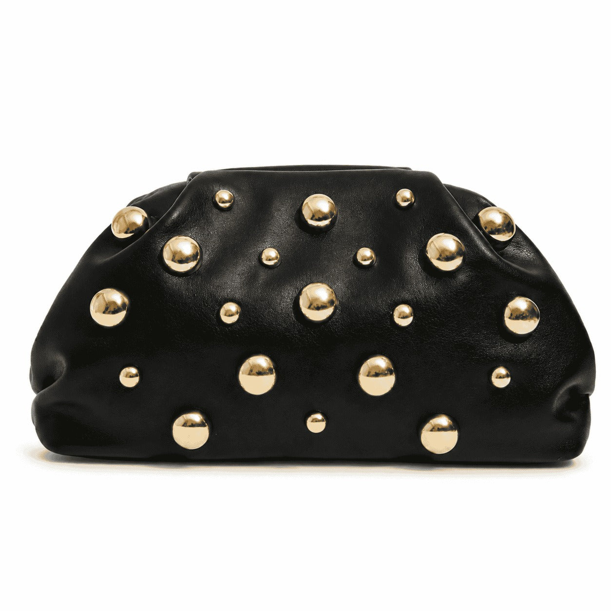 Gold Studded Cloud Clutch Bag