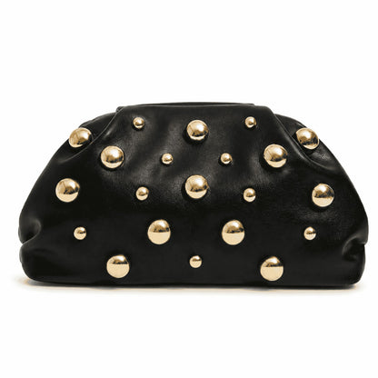 Gold Studded Cloud Clutch Bag