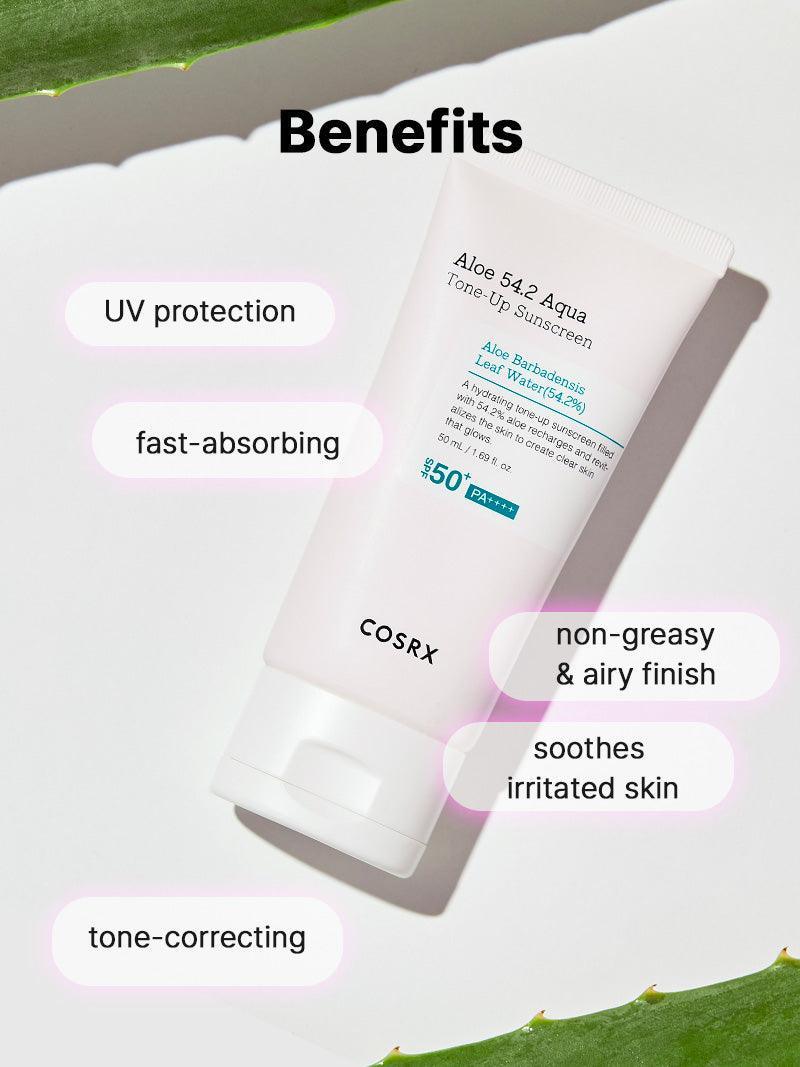COSRX Aloe 54.2 Aqua Tone-Up Sunscreen SPF50+ PA++++