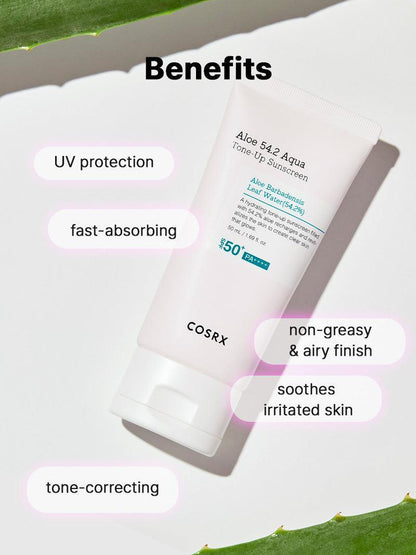 COSRX Aloe 54.2 Aqua Tone-Up Sunscreen SPF50+ PA++++