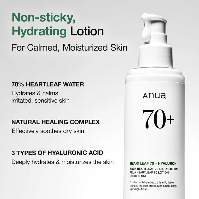 Anua Heartleaf 70% Daily Lotion.