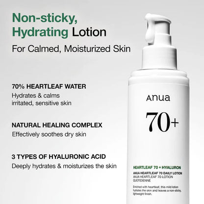 Anua Heartleaf 70% Daily Lotion.