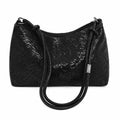 Textured Crescent Shoulder Bag