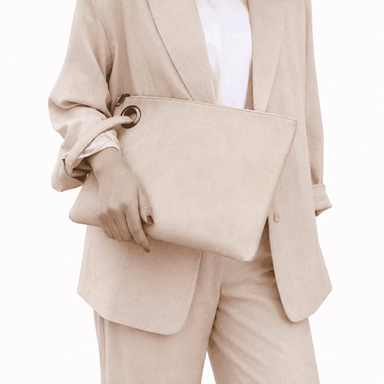 Minimalist Zip Wristlet Clutch