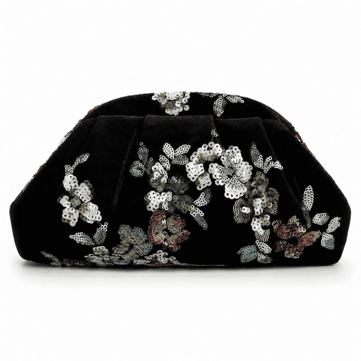 Floral Sequin Evening Clutch