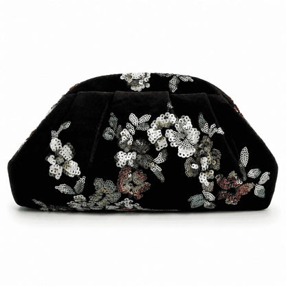Floral Sequin Evening Clutch