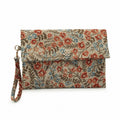 Floral Foldover Wristlet Clutch