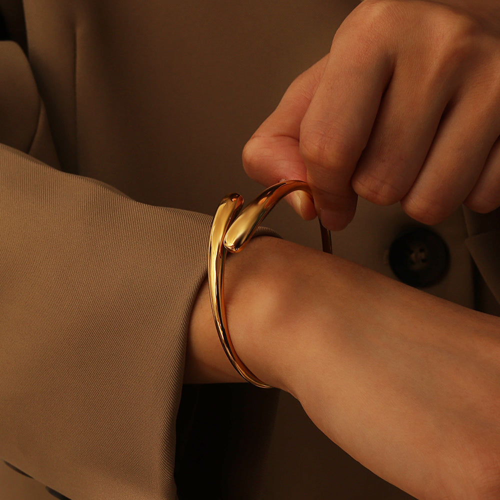 Aurora 18K Gold Plated Bangle