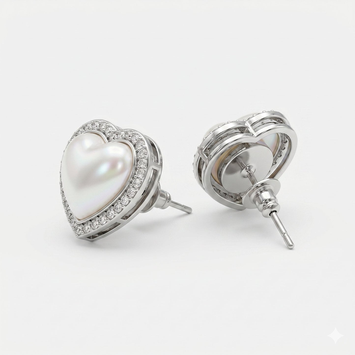 Pearl Heart Glow Earrings