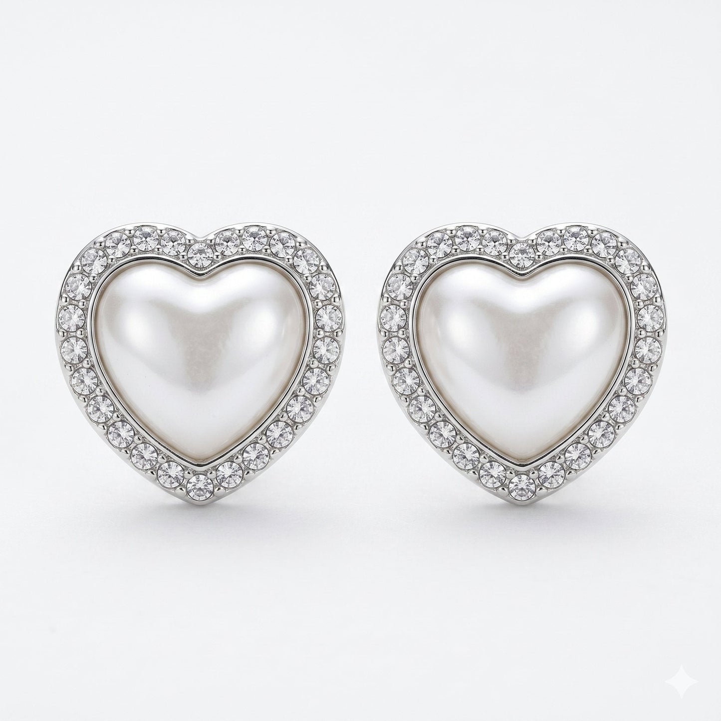 Pearl Heart Glow Earrings
