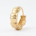 Golden Bamboo Hoop Earrings
