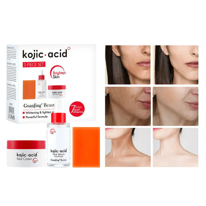Kojic Acid Brightening Skin Care Set (3-pcs)
