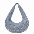 Studded Crescent Shoulder Bag 1