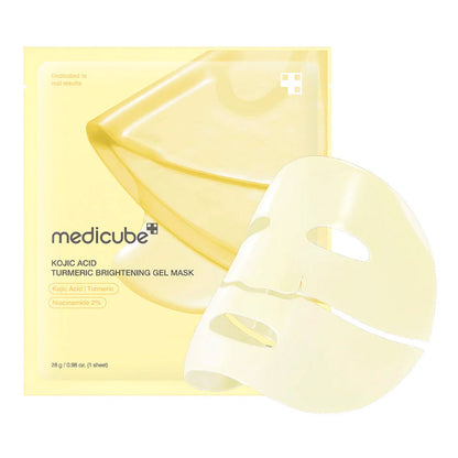 Medicube Kojic Acid Turmeric Brightening Gel Mask and hydrogel sheet